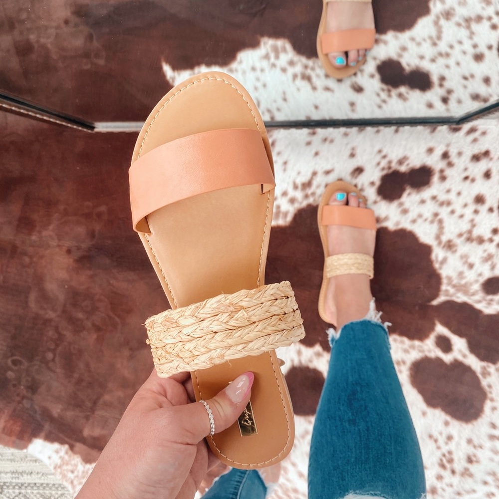 NWB Double Strapped Sandals